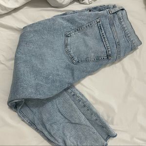 Blue Straight High Waist Jeans